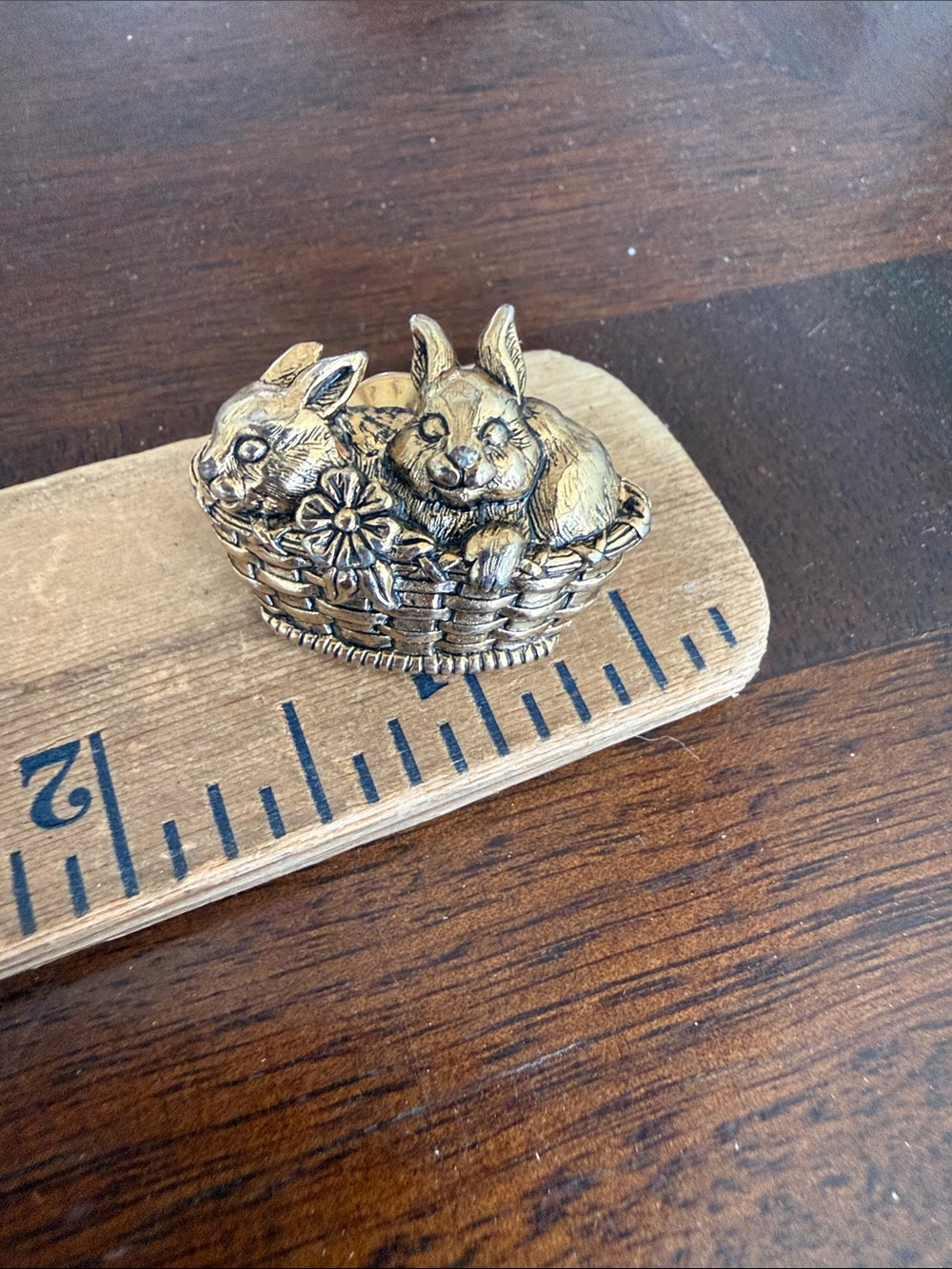 Vintage Bunny Basket Pin